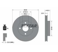 2x Brake disc internally vented 92071500 TEXTAR for MAZDA 323 S Mk IV 323 S Mk V