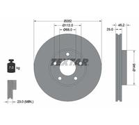 2x Brake disc internally vented 92083603 TEXTAR for VW PASSAT B5