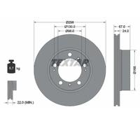 2x Brake disc internally vented 92088803 TEXTAR for PORSCHE BOXSTER