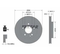 TEXTAR 92091303 Brake disc