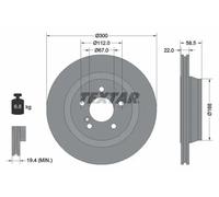 TEXTAR 92099503 Brake disc