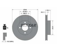TEXTAR 92104500 Brake disc