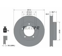 TEXTAR 92108103 Brake disc