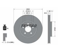 TEXTAR 92108505 Brake disc