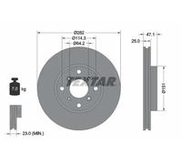 2x Brake disc internally vented 92110100 TEXTAR for HONDA ACCORD VI