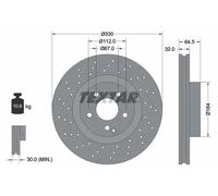 2x Brake disc internally vented 92120205 TEXTAR for MERCEDES-BENZ SL E-CLASS
