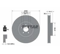 2x Brake disc internally vented 92120305 TEXTAR for MERCEDES-BENZ S-CLASS Coupe