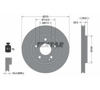 TEXTAR 92124503 Brake disc