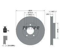 TEXTAR 92130303 Brake disc