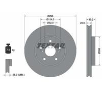 TEXTAR 92135800 Brake disc