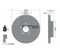 2x Brake disc internally vented 92137203 TEXTAR for MERCEDES-BENZ CHRYSLER