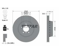 ORIGINAL OE TEXTAR FRONT BRAKE DISCS BMW 5 6 SERIES E60 E61 E63 E64 92141825