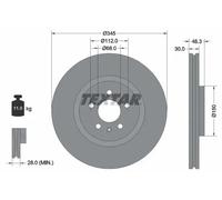 2x Brake disc internally vented 92143903 TEXTAR for AUDI A4 B6 A4 B6 Avant A4 B7