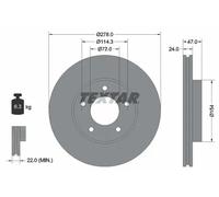 TEXTAR 92146500 Brake disc