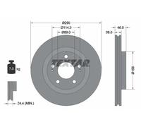 TEXTAR 92148303 Brake disc