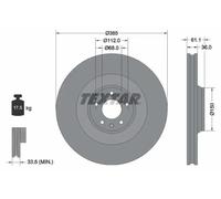 2x Brake disc internally vented 92151303 TEXTAR for AUDI A6 C6 A6 C6 Avant