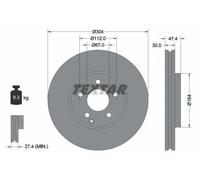 TEXTAR 92152105 Brake disc
