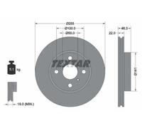 2x Brake disc internally vented 92156100 TEXTAR for TOYOTA DAIHATSU