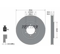 TEXTAR 92162600 Brake disc