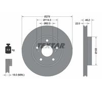 TEXTAR 92163803 Brake disc
