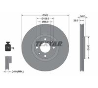 TEXTAR 92168503 Brake disc