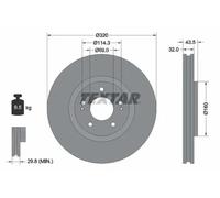 TEXTAR 92169903 Brake disc