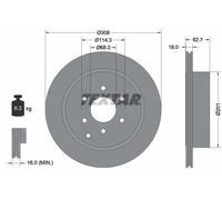 2x Brake disc internally vented 92181603 TEXTAR for NISSAN NAVARA NP300