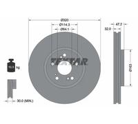 2x Brake disc internally vented 92194900 TEXTAR for HONDA ACCORD VIII