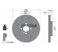 2x Brake disc internally vented 92196703 TEXTAR for MINI MINI MINI Coupe