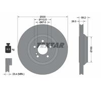 2x Brake disc internally vented 92197903 TEXTAR for MERCEDES-BENZ S-CLASS