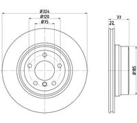 2x Brake disc internally vented 92201903 TEXTAR for BMW 1 Coupe 1 Convertible