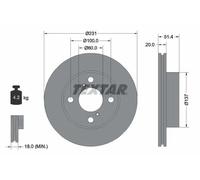 TEXTAR 92204100 Brake disc