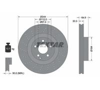 2x Brake disc internally vented 92224605 TEXTAR for MERCEDES-BENZ SLK E-CLASS