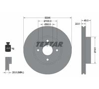 TEXTAR 92226300 Brake disc