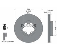 2x Brake disc internally vented 92231500 TEXTAR for FORD TRANSIT Bus TRANSIT Van