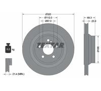 TEXTAR 92233705 Brake disc