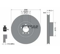 TEXTAR 92233905 Brake disc