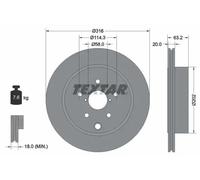 TEXTAR 92243703 Brake disc