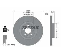 TEXTAR 92252803 Brake disc