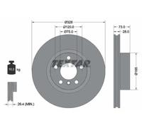 TEXTAR 92257105 Brake disc
