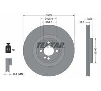 TEXTAR 92275403 Brake disc