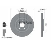 TEXTAR 92283503 Brake disc