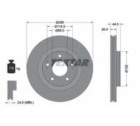 2x Brake disc internally vented 92285905 TEXTAR for NISSAN JUKE PULSAR Hatchback