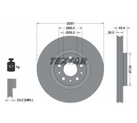 TEXTAR 92304803 Brake disc