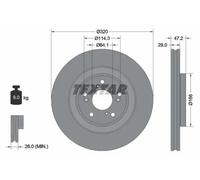 TEXTAR 92306203 Brake disc