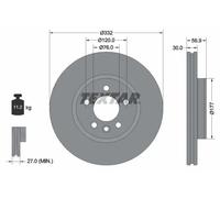 Genuine OE Front Brake Discs Coated High-Carbon Vented 92307705 Textar 332 mm