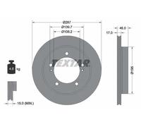 TEXTAR 92314103 Brake disc