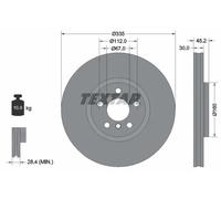 TEXTAR 92316205 Brake disc