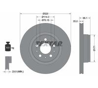 Brake Disc TEXTAR 92333005 for TESLA