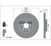 TEXTAR 92337803 Brake disc